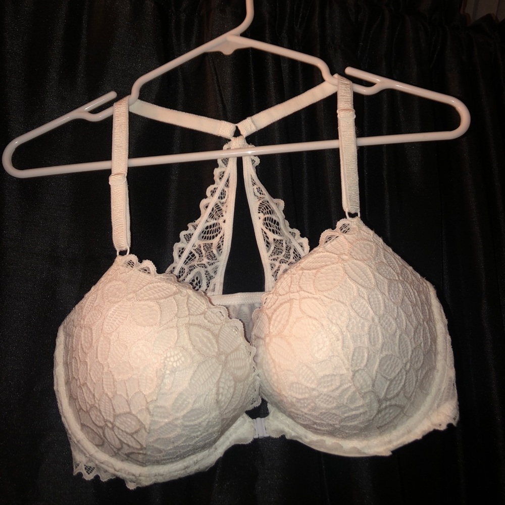 White Lace Victoria Secret PINK Adjustable bra